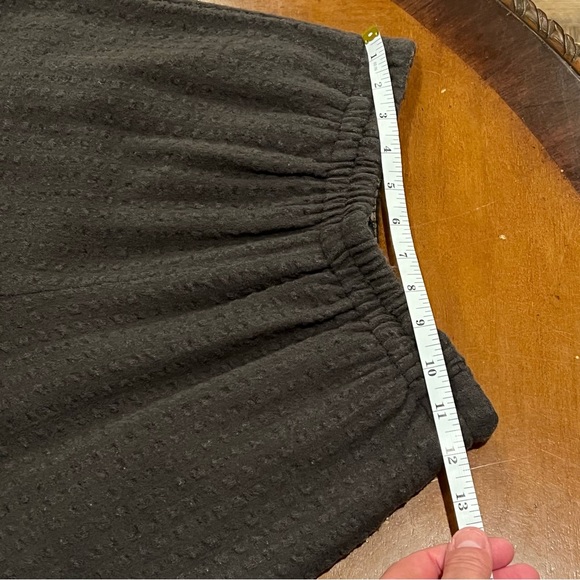 OSKA Pull-On Pointelle Knit Wide Leg Cropped Trouser Pant Green 1 6/8 Lagenlook - Picture 12 of 15